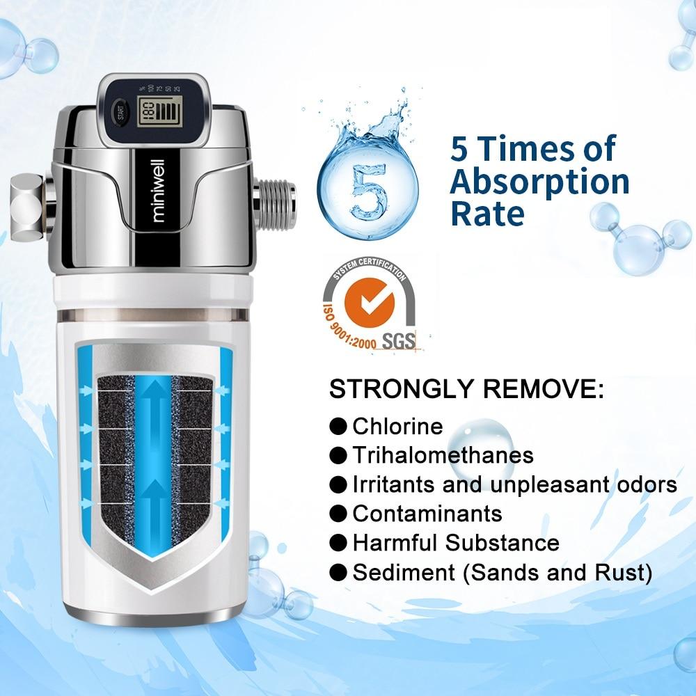 Miniwell Luxury Shower Water Filter L760-E101 with digital screen